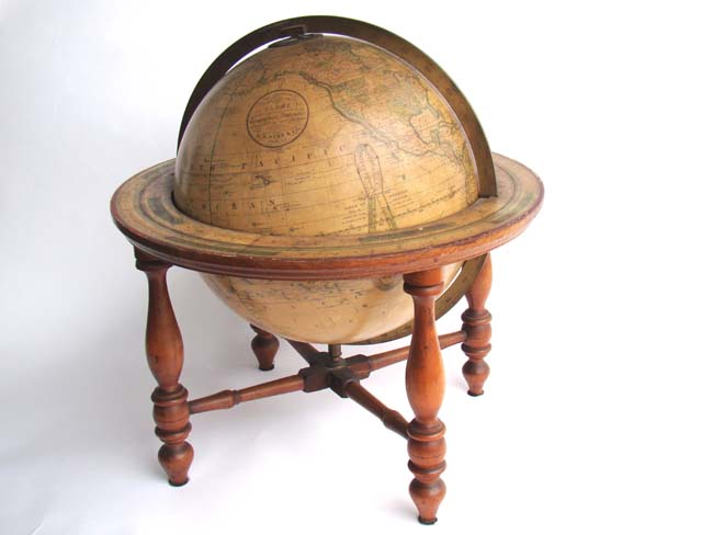 A fine 'Franklin Terrestrial 12" Diameter GLOBE by N.B. Nims & Co., Troy, New York, circa 1872